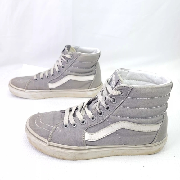 💚 3 For $15 VANS Sneakers Size 7 Gray High Tops Athletic Lace Up Skate **flaws* - Picture 1 of 5